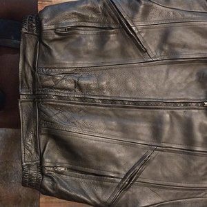 Chrome motorcycle leather jacket